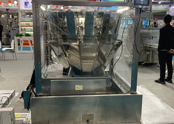 10 Head Waterproof Multihead Weigher Machine 65P/M For Frozen Food
